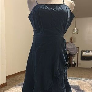 Altar'd State Blue Asymmetrical Sundress Spaghetti Strap